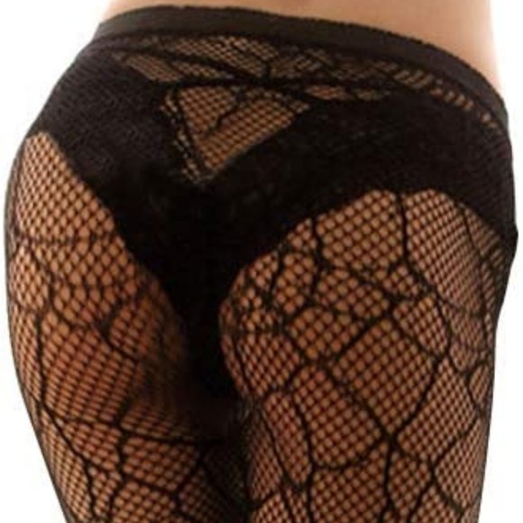 Black Widow Women Stockings Spiderweb Tights Witch Fancy Dress Costume - Picture 9 of 17